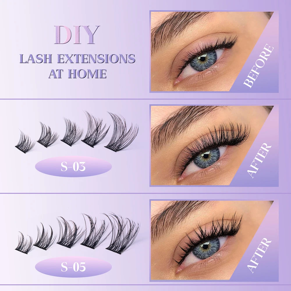 DIY Cat Eye False Eyelash Extension