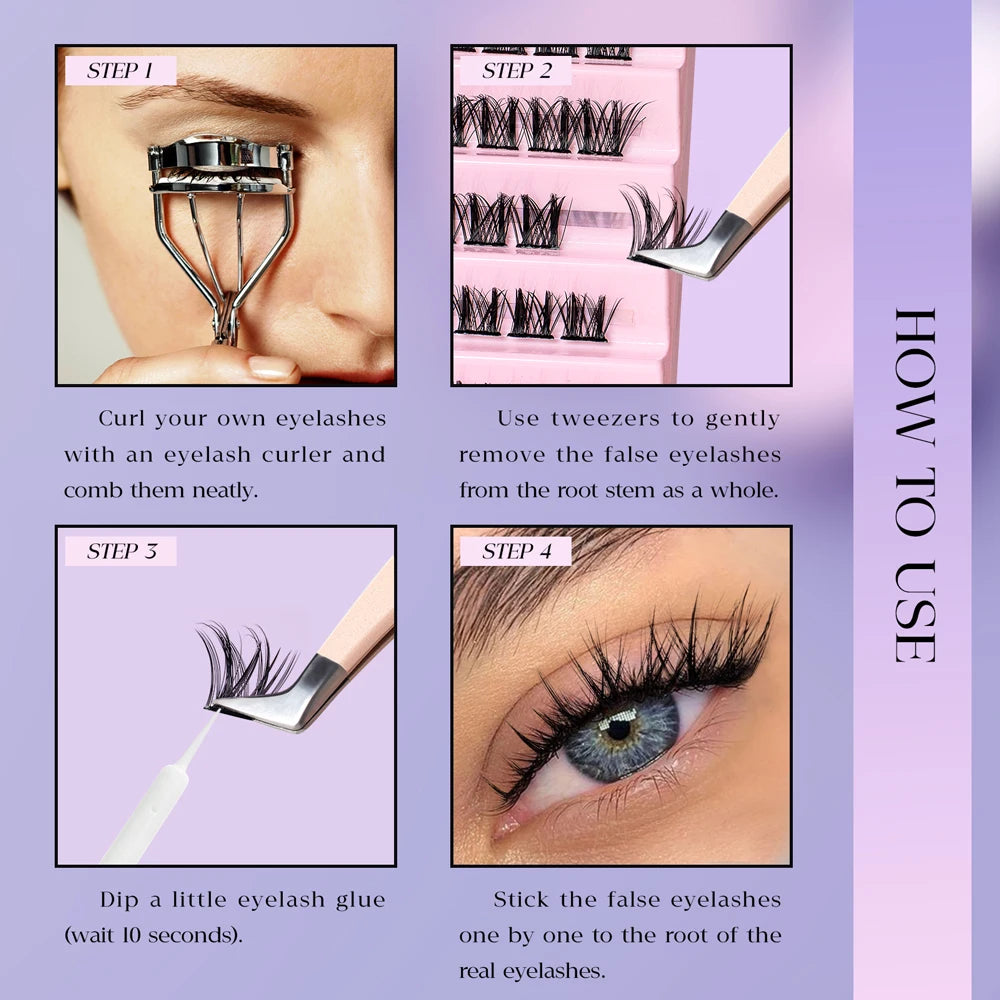 DIY Cat Eye False Eyelash Extension